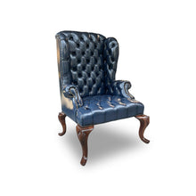 Load image into Gallery viewer, Blue_Tufted_Chesterfield_Wing_Chair