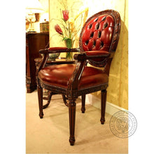 Load image into Gallery viewer, Cameo Louis XV Arm Chair Leather thomas-george-gallery