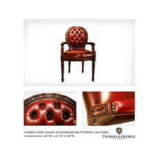Load image into Gallery viewer, Cameo Louis XV Arm Chair Leather thomas-george-gallery
