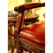Load image into Gallery viewer, Cameo Louis XV Arm Chair Leather thomas-george-gallery
