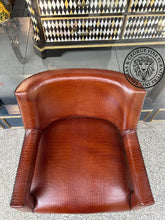 Load image into Gallery viewer, Cappie Tub Club Chair Faux-Croc Leather Thomas & George Gallery