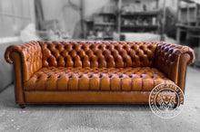 Load image into Gallery viewer, Classic Chesterfield Sofa with Tufted Seat 3 Seater thomas-george-gallery