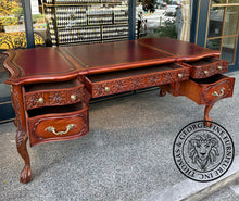 Load image into Gallery viewer, English Chippendale Fretwork Writing Table thomas-george-gallery