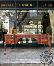 Load image into Gallery viewer, English Chippendale Fretwork Writing Table thomas-george-gallery