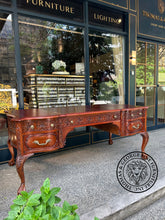 Load image into Gallery viewer, English Chippendale Fretwork Writing Table thomas-george-gallery