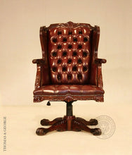 Load image into Gallery viewer, English Chippendale Gentleman’s Swivel Chair thomas-george-gallery