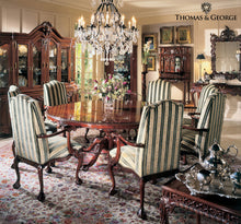Load image into Gallery viewer, English Chippendale Pedestal Dining Table thomas-george-gallery