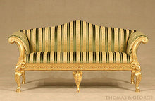 Load image into Gallery viewer, George II Ram's Head 3-Seater Sofa thomas-george-gallery