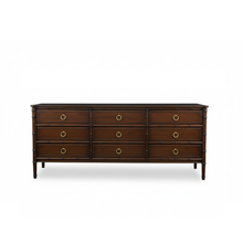 Load image into Gallery viewer, Chinoise Bamboo Horizontal Chest (9-Drawer)