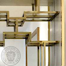 Load image into Gallery viewer, Nuovo Sideboard with Blossom Leather Fretwork Display Shelves thomas-george-gallery