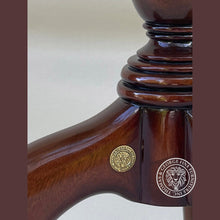 Load image into Gallery viewer, Georgian Pie Crust Wine Table with leather top