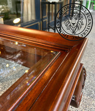 Load image into Gallery viewer, Queen Anne Square Lamp Table with Glass Top thomas-george-gallery