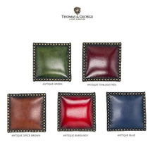 Load image into Gallery viewer, Queen Anne Wing Chair Tufted Seat & Plain Arms thomas-george-gallery