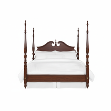 Load image into Gallery viewer, English Chippendale Finial Crown High Post Bed