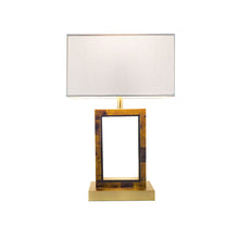 Load image into Gallery viewer, Ambra Shell & Gold Leaf Table Lamp thomas-george-gallery