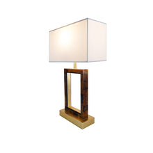Load image into Gallery viewer, Ambra Shell & Gold Leaf Table Lamp thomas-george-gallery