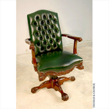 Load image into Gallery viewer, English Chippendale Executive Swivel Armchair 948 thomas-george-gallery