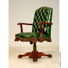 Load image into Gallery viewer, English Chippendale Executive Swivel Armchair 948 thomas-george-gallery