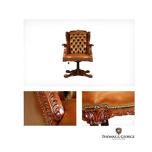 Load image into Gallery viewer, English Chippendale Gentleman’s Swivel Chair thomas-george-gallery
