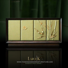 Load image into Gallery viewer, Nuovo Sideboard with Bamboo Design Artisan Leatherwork thomas-george-gallery