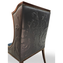 Load image into Gallery viewer, Nuovo Wing Chair with Acantha Sculpted Leather thomas-george-gallery