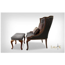 Load image into Gallery viewer, Nuovo Wing Chair with Acantha Sculpted Leather thomas-george-gallery