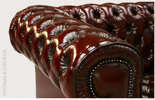 Load image into Gallery viewer, Gregory Chesterfield Diamond Burgundy Armchair (Pleated Arms| Loose Cushion)
