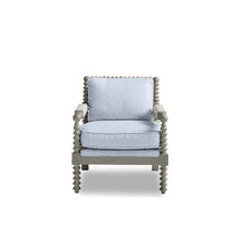 Load image into Gallery viewer, Chair with light blue cushion on a white background
