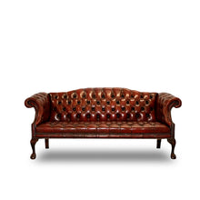 Load image into Gallery viewer, Chippendale Camel Back Sofa Tufted 3-Seater

