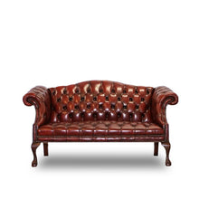Load image into Gallery viewer, Chippendale Camel Back Sofa Tufted 2-Seater
