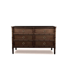 Load image into Gallery viewer, Chinoise Bamboo Horizontal Chest (6-Drawer)
