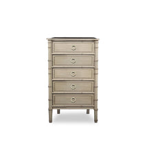 Load image into Gallery viewer, Chinoise Bamboo Upright Chest (5-Drawer)

