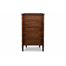 Load image into Gallery viewer, Chinoise Bamboo Upright Chest (5-Drawer)
