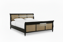 Load image into Gallery viewer, Caspian Cane Weave Sleigh Bed (Turned Feet)
