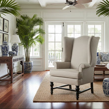 Load image into Gallery viewer, Farmhouse Upholstered Wing Chair
