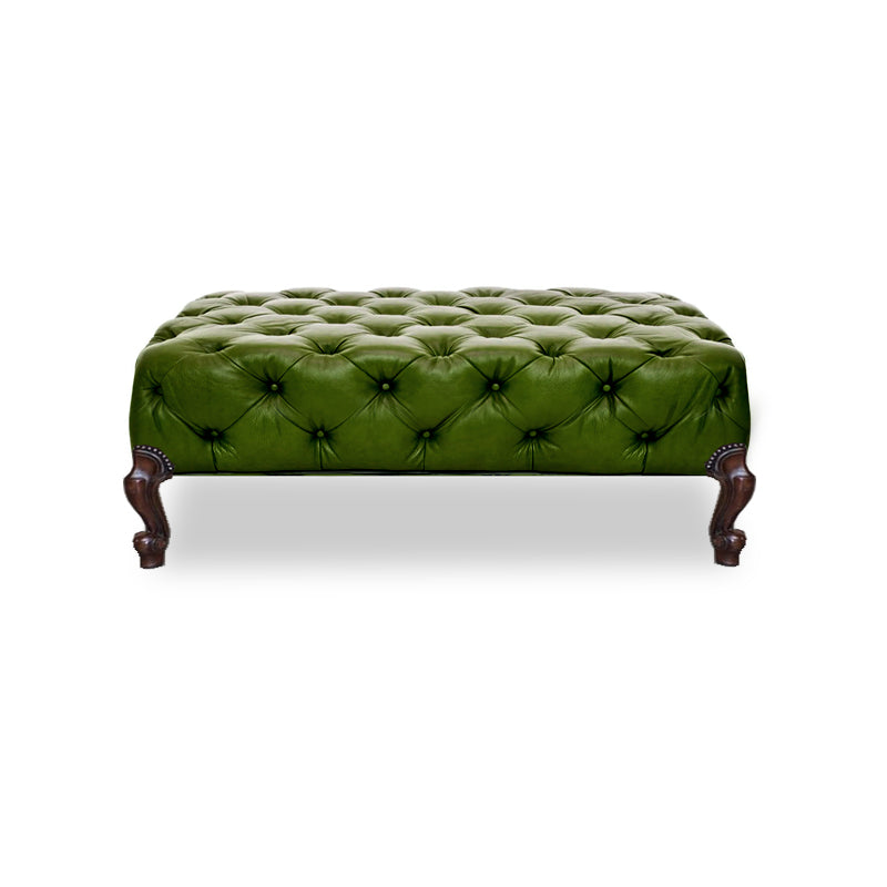 French Leg Thick Tufted Ottoman  | Center Table