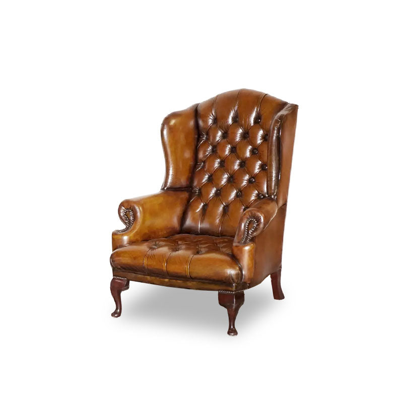 Walter Queen Anne Tufted Wing Chair