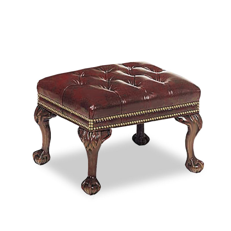 Chippendale Tufted Footstool Bench