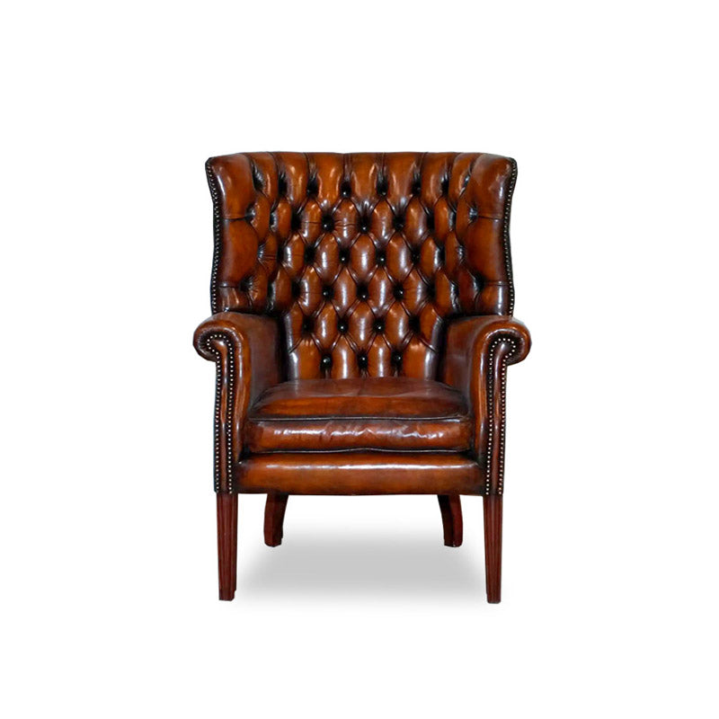 Tufted Barrel Chair (Diamond Buttoned Style)