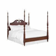 Load image into Gallery viewer, English Chippendale Finial Crown High Post Bed
