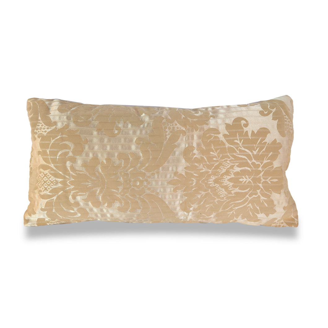 Textured Cream Damask Cushion  | Lumbar Pillow