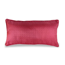 Load image into Gallery viewer, Cerise &amp; Punch Greek Key Cushion | Lumbar Pillow
