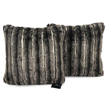 Load image into Gallery viewer, Mink Fur Grey Black Cream Cushion | Throw Pillow
