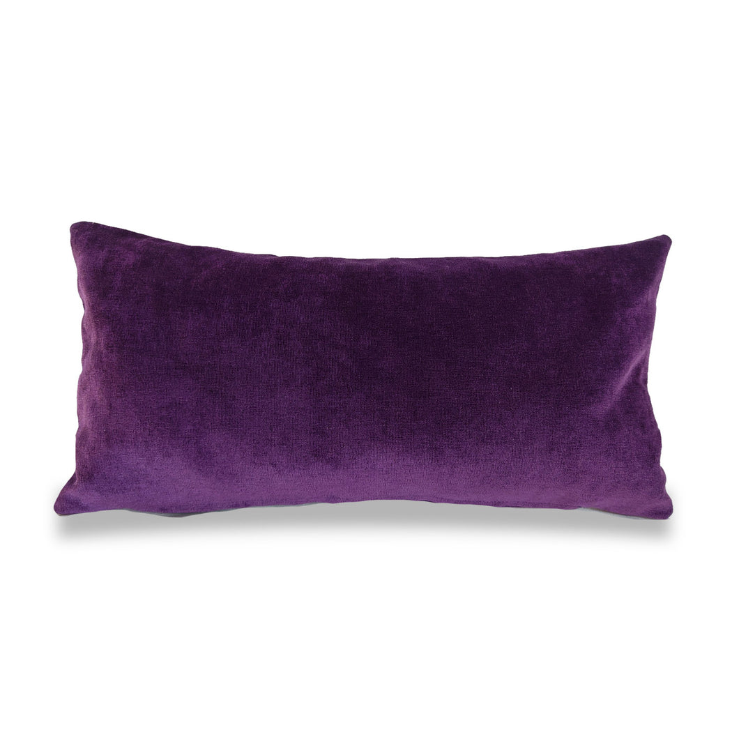 Purple Velvet Cushion | Lumbar Pillow