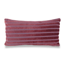 Load image into Gallery viewer, Burgundy Stripe Cushion | Lumbar Pillow
