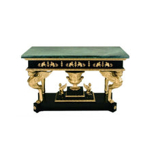 Load image into Gallery viewer, Antico Gilded Caryatid Rectangular Console Table
