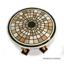 Load image into Gallery viewer, Antico Gilded Caryatid Circular Console Table I thomas-george-gallery
