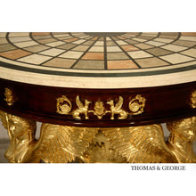 Load image into Gallery viewer, Antico Gilded Caryatid Circular Console Table I thomas-george-gallery
