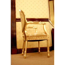 Load image into Gallery viewer, Cameo Gilded Lattice Chair thomas-george-gallery
