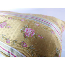 Load image into Gallery viewer, Quince Yellow Peonies Thread Cushion | Lumbar Pillow
